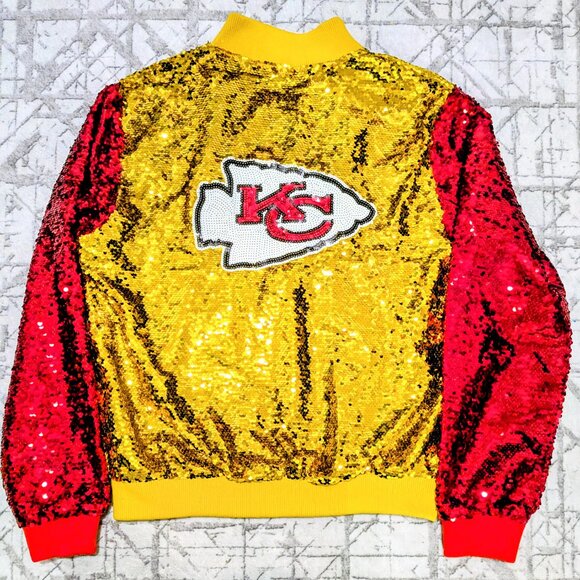 Kansas City Chiefs NFL Apparel Sequin Jacket Size Large pristine condition - Picture 5 of 10